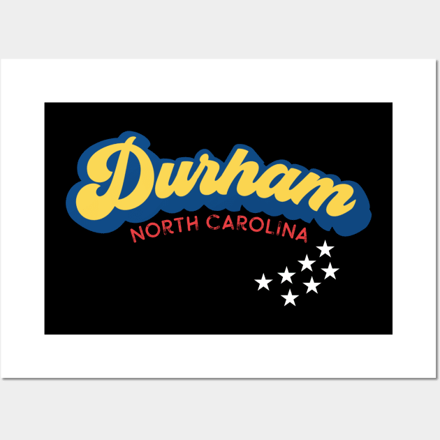 Durham North Carolina Flag Colors Wall Art by Contentarama